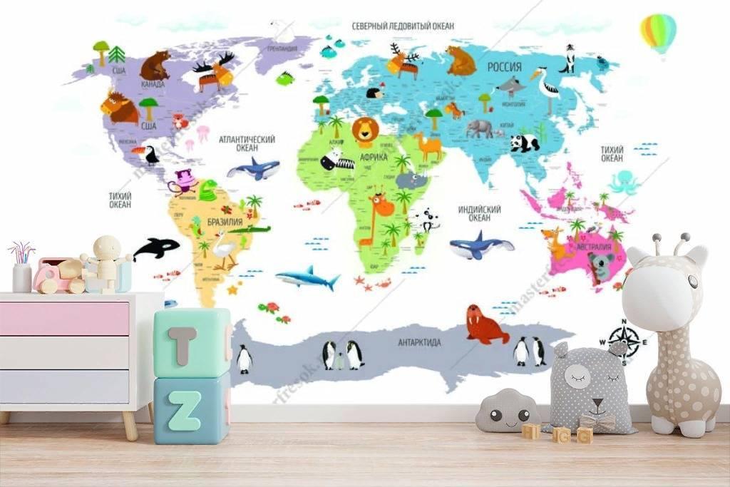 Карта мира для малышей 12-1189 - фото 1 - id-p111671341