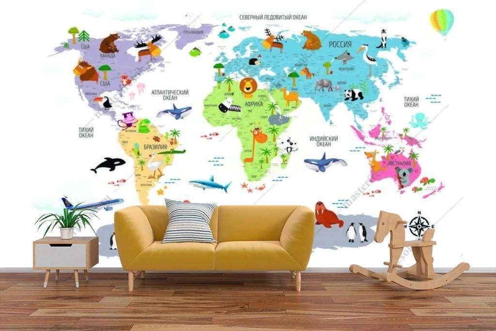 Карта мира для малышей 12-1189 - фото 3 - id-p111671341