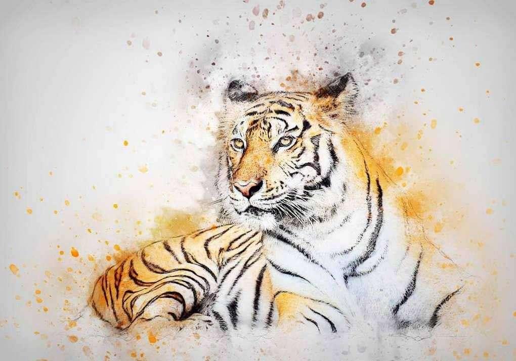 Рисунок тигра акварелю 17-4365 - фото 2 - id-p111672963