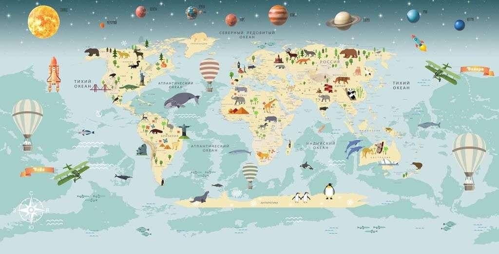 Карта мира с планетами 14-290 - фото 2 - id-p111671934
