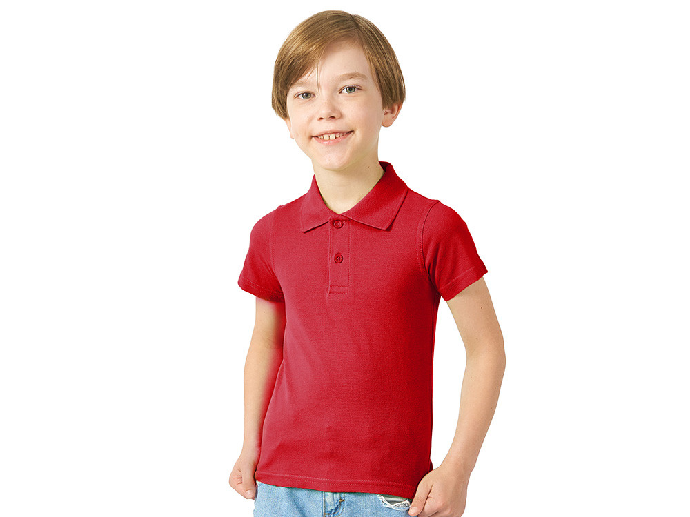 Рубашка поло First детская, красный - фото 1 - id-p87291136