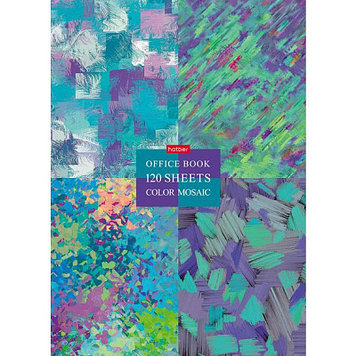 Бизнес-блокнот "Hatber", 120л, А4, клетка, 5 цветный блок, ламинация, твёрдый переплёт, серия "Color Mosaic"