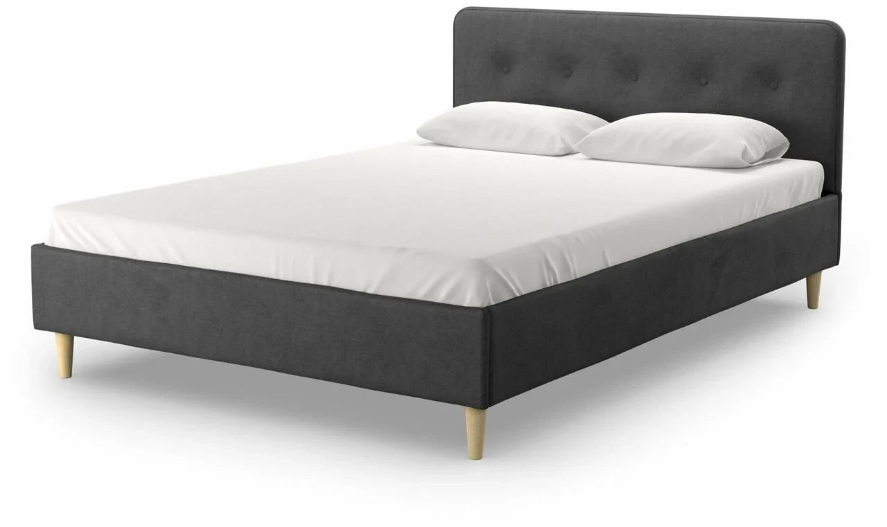 Кровать Дримс темно-серая, 160х200 см