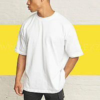 Габаритті емес футболкалар (oversize) ақ түсті | Футболкаларды тапсырыс бойынша тігу