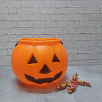 Конфетница для Хэллоуина большая Тыква 4 л, 15см.