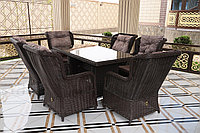 Комплект мебели Авангард классик (стол и стулья) Avangard Classic - Прямоугольный стол, стул 6 шт., Шоколад