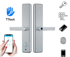 Электронный биометрический дверной смарт замок Prolock S003 Wi-Fi серый