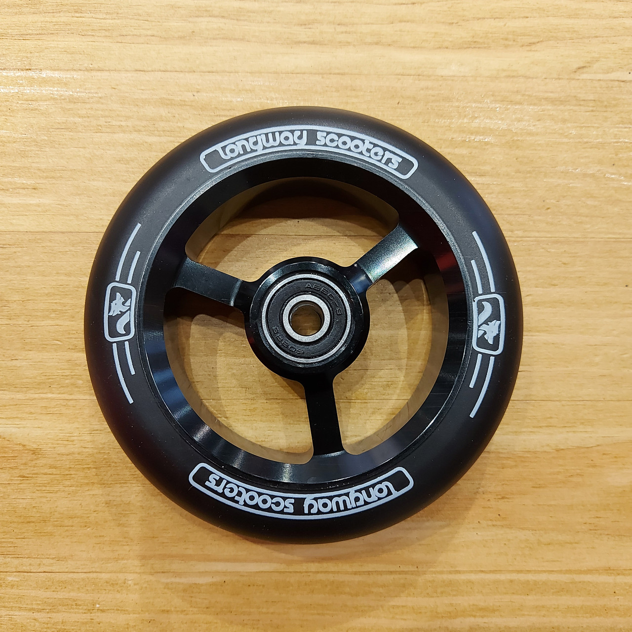 Колесо "Longway" Metro Wheel-Black на самокат. Scooter. 110 mm. Немецкий бренд. Металлические литые. 50101, фото 1