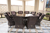 Комплект мебели Авангард классик (стол и стулья) Avangard Classic - Круглый стол, стул 10 шт., Шоколад
