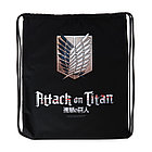 Мешок для обуви 490 х 410 мм, с петлей, Hatber "Атака Титанов" чёрный NMn_14079, фото 2