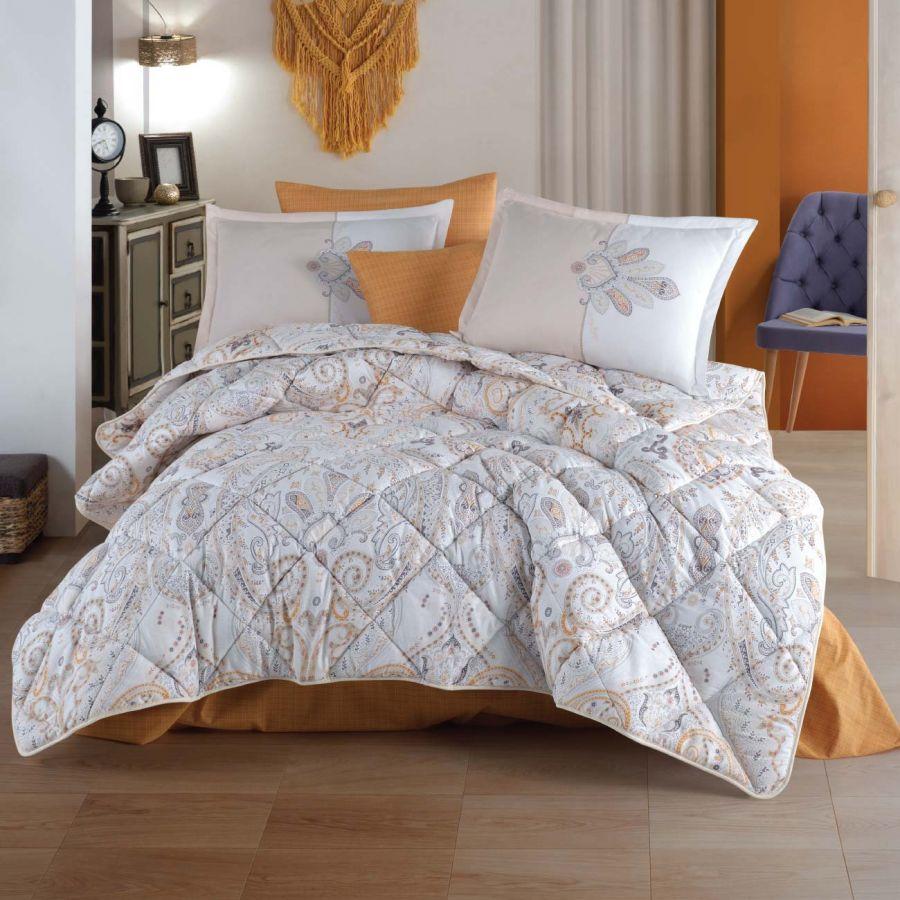 Набор постельного белья с одеялом Ранфорс Clasy GW ARAMIS 01 (2-х спальное) White Турция - фото 1 - id-p111697175