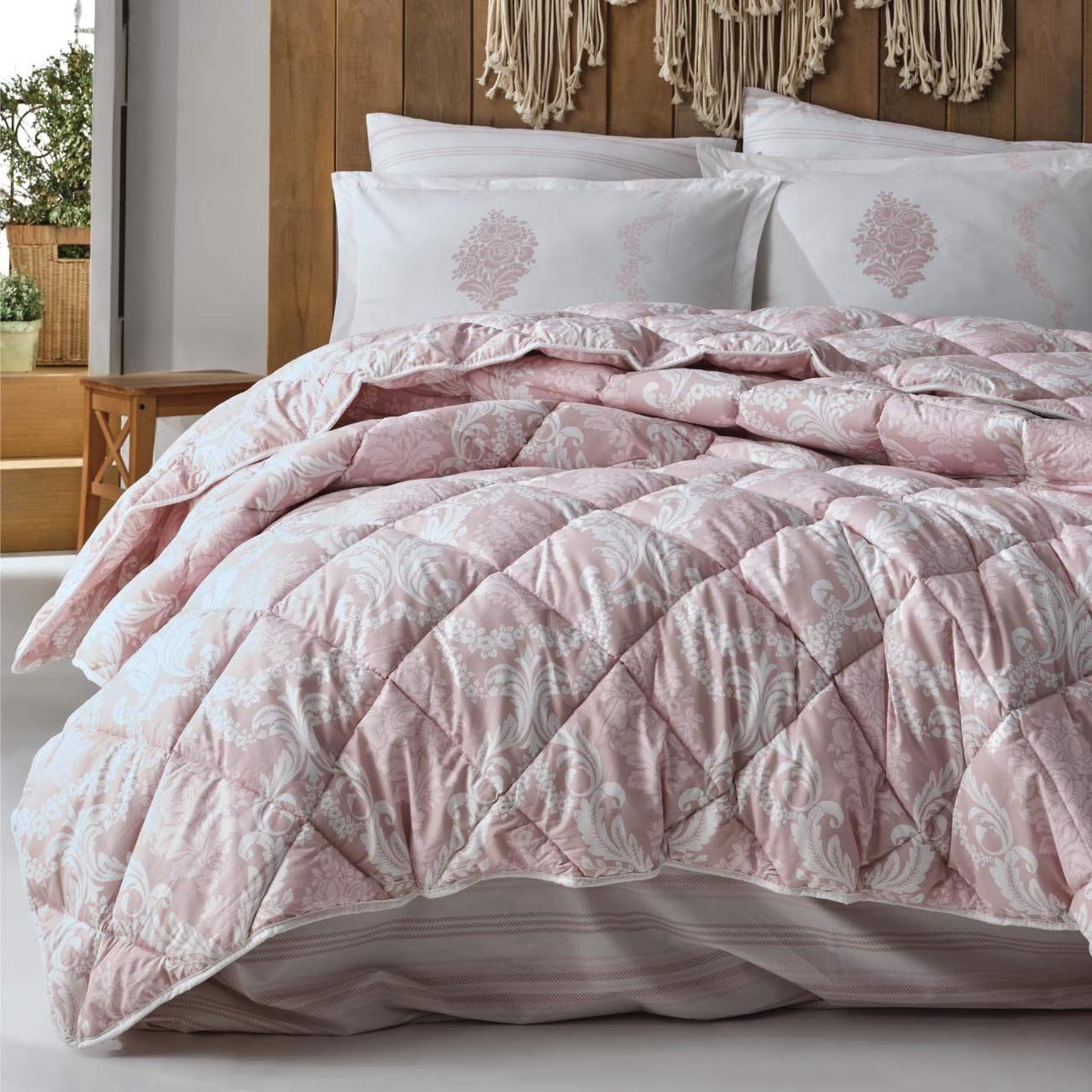 Набор постельного белья с одеялом Ранфорс Clasy GW FIORITA 01 (2-х спальное) Pink Турция - фото 2 - id-p111697186