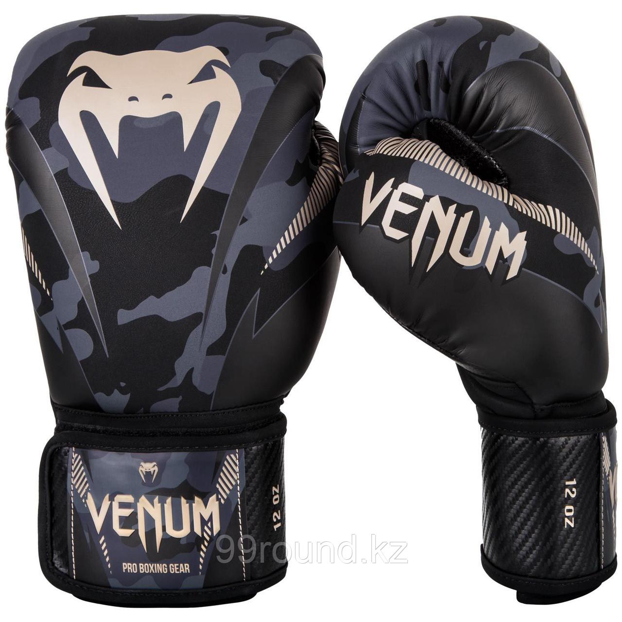 Боксерские перчатки Venum Impact DRK/Camo/SND - 10 Oz