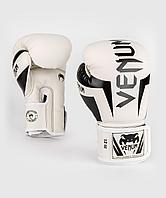 Боксерские перчатки Venum Elite WH/BLK - 10 Oz