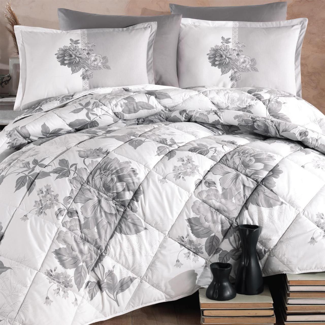 Набор постельного белья с одеялом Ранфорс Clasy GW ROHAN 01 (2-х спальное) White Турция - фото 3 - id-p111697462