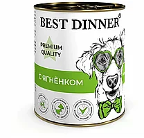 Best Dinner Консер.Влаж.корм д/собак Premium Меню №1 "С ягненком"щенки,юниоры - 0,34 кг