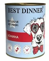 Best Dinner Консер.Влаж.корм д/собак Vet Prof Exclusive Gastro Intestinal "Конина" - 0,34 кг