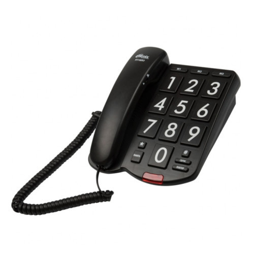 Ritmix RT-520 - Black аналоговый телефон (Ritmix RT-520 - Black) - фото 1 - id-p111699383