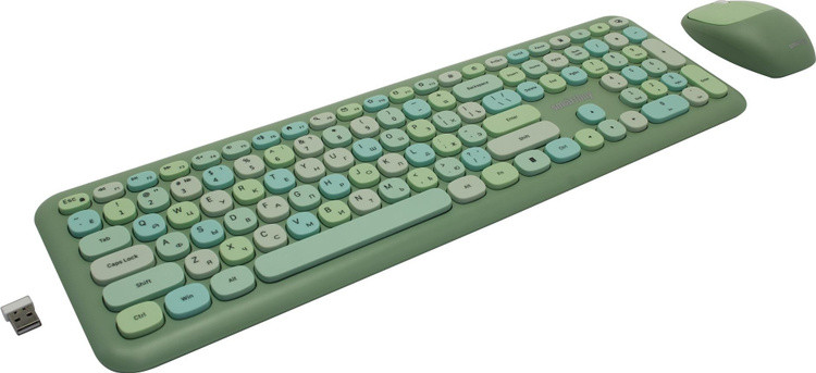 Комплект клавиатура+мышь Smartbuy 666395 (SBC-666395AG-G) ЗЕЛЕНЫЙ