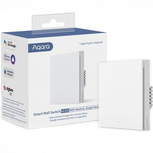 Aqara Выключатель настенный одноклавишный Smart Wall Switch H1 White (AK073EUW01) - фото 4 - id-p107744525