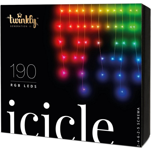 Twinkly Гирлянда Icicle 190 RGB LED (TWI190STP-TEU) - фото 3 - id-p111699916