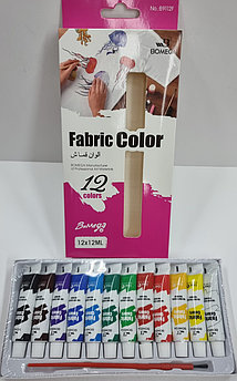 Краска для ткани, 12 цветов, 12 мл, "Fabric Color", Bomeijia