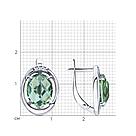 Серьги из серебра с кварцем и фианитами SOKOLOV 92022007 покрыто  родием с английским замком, фото 3