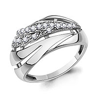 Серебряное кольцо Фианит Aquamarine 64692А.5 покрыто родием