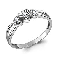 Серебряное кольцо Фианит Aquamarine 67361А.5 покрыто родием