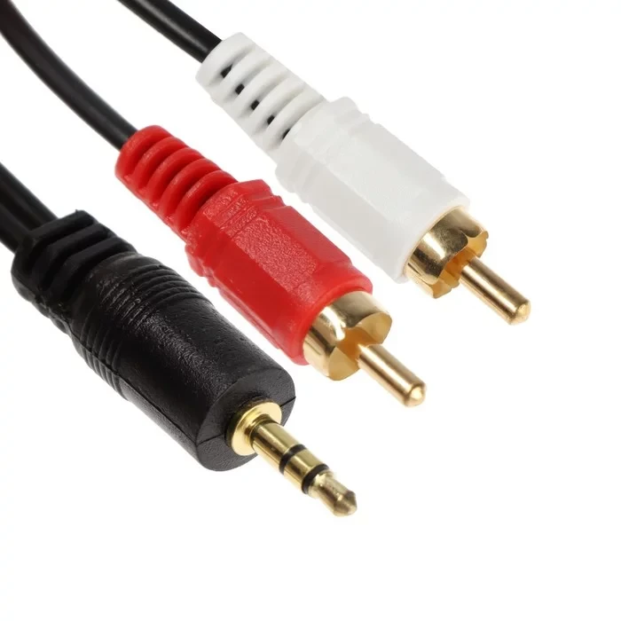Аудио кабель с разъемами (3,5 Jack на 2 RCA штекера 2 RCA на 3,5 мм AUX, стерео)
