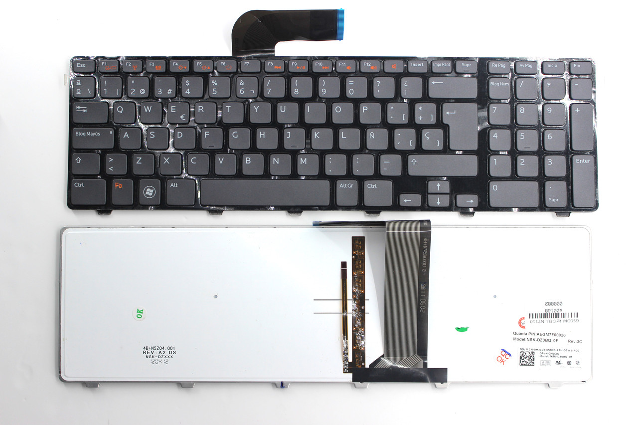 Клавиатура для ноутбука DELL Inspiron N7110 с подсветкой, ENG - фото 2 - id-p56426806