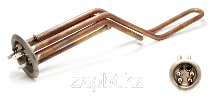 ТЭН для бойлера Ariston, Thermex 2 кВт (2000W) 1300+700 220V, RF CU HOR, Ø64мм, анод М4, L350мм, Thermowatt, медь, 3174148, фото 1