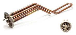 ТЭН для бойлера Ariston, Thermex 2 кВт (2000W) 1300+700 220V, RF CU HOR, Ø64мм, анод М4, L350мм, Thermowatt, медь, 3174148