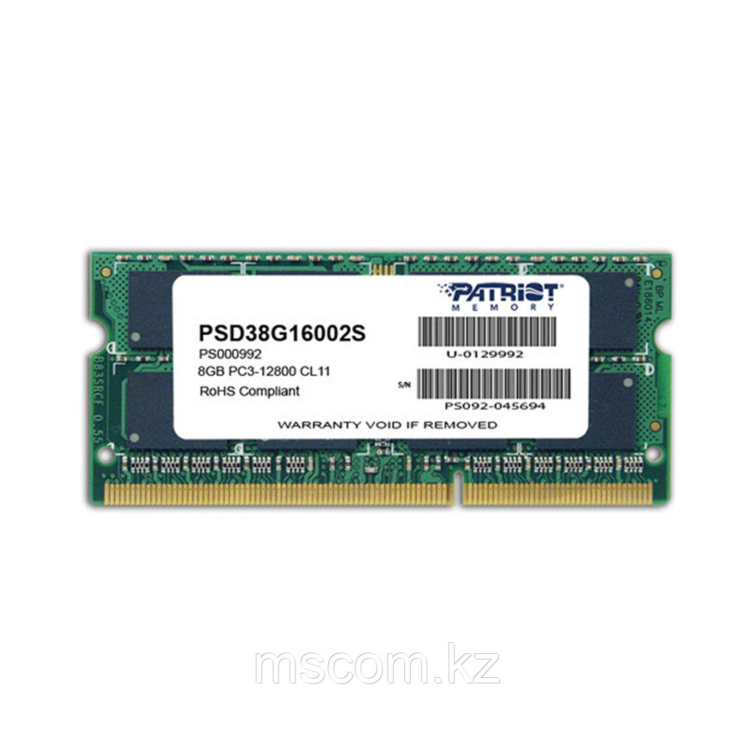 Модуль памяти для ноутбука Patriot SL PSD38G16002S DDR3 8GB - фото 1 - id-p111705809