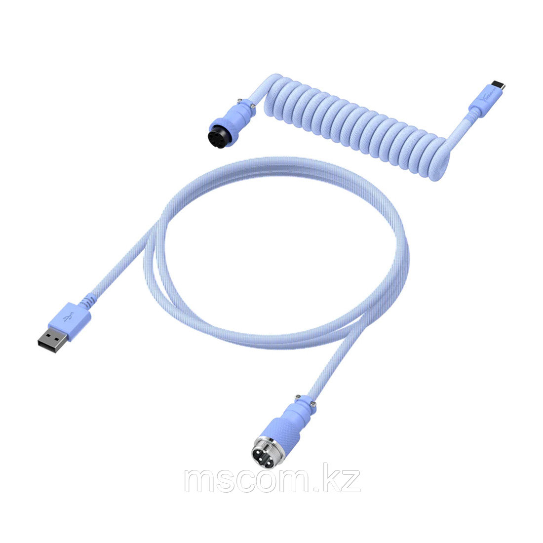 Провод для механической клавиатуры HyperX USB-C Coiled Cable Light Purple 6J682AA - фото 1 - id-p111706512