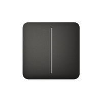 Умный двухклавишный выключатель Ajax LightSwitch (2-gang) черный