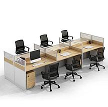 Офисный стол 6ти-местный с высокими  перегородками, фото 2