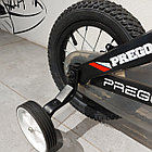 Облегченный Детский двухколесный велосипед "Prego".12" колеса. Алюминиевый. С боковыми колесиками. Черный., фото 5