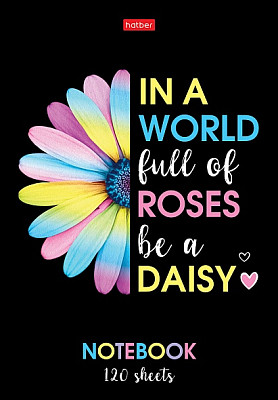 Бизнес-блокнот "Hatber", 120л, А5, клетка, ламинация, поролон, твёрдый переплёт, серия "Маргаритка", фото 1