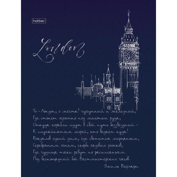 Бизнес-блокнот "Hatber", 80л, А5, клетка, 3D фольга, ламинация, твёрдый переплёт, серия "Лондон", фото 1