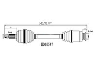 CFT Protech Привод HONDA CR-V RE5 07-11 правый 30*563*27-2(M)