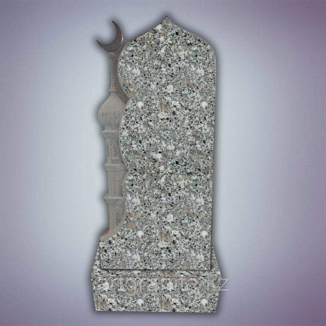Памятник из гранита Капал Арасан, мусульманский, Серый - фото 1 - id-p111721428
