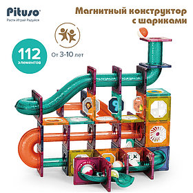 Магнитный конструктор Pituso с шариками 112 эл.