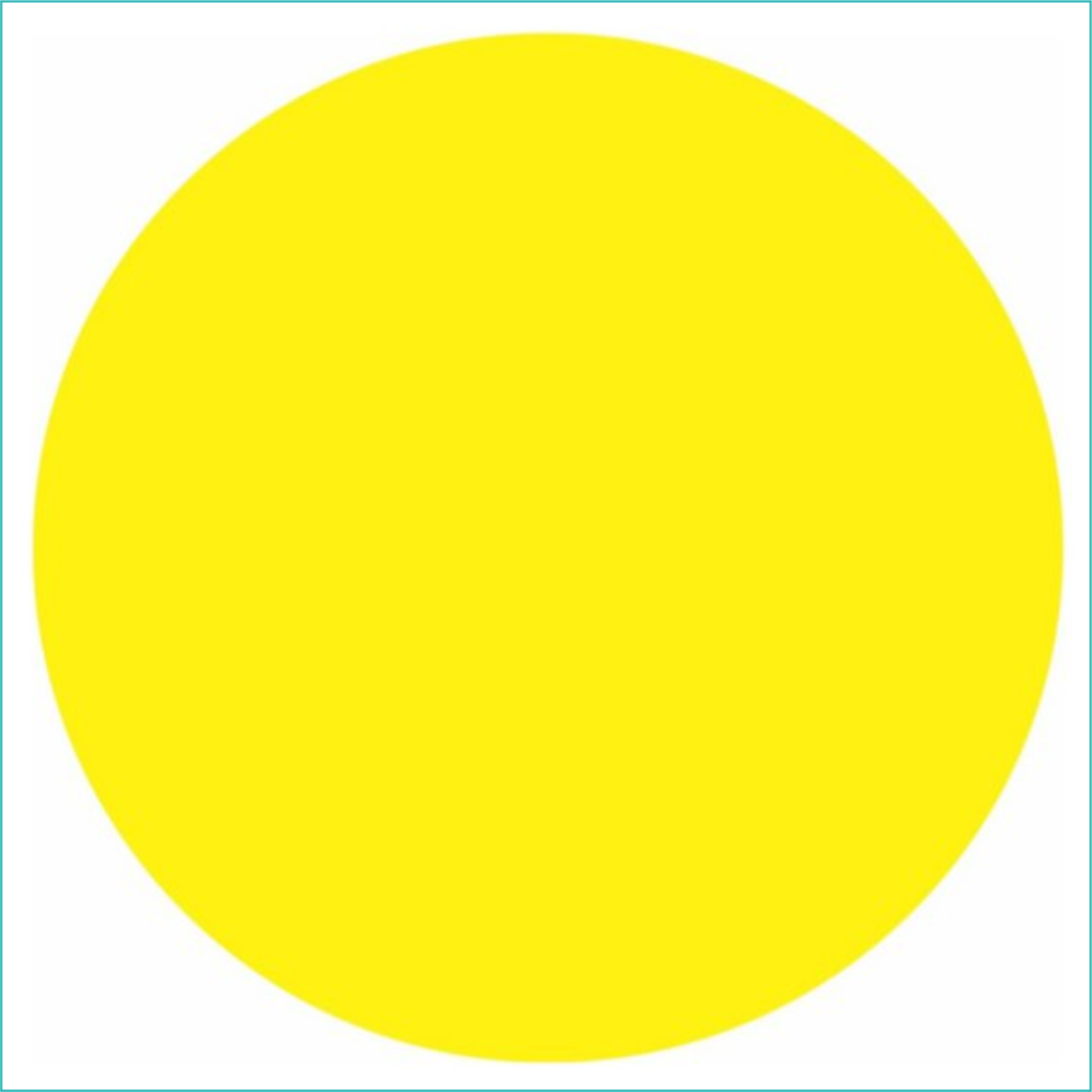 Наклейка "Внимание" (Желтый круг) (20х20см)