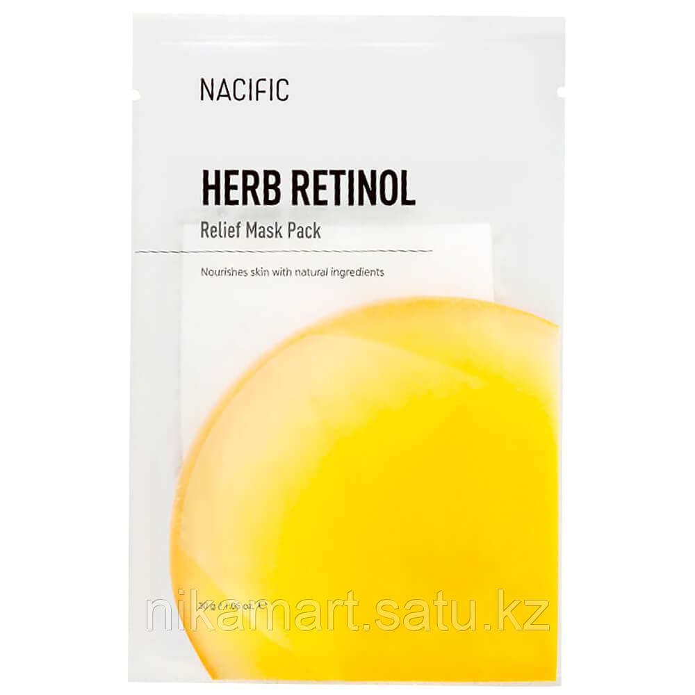 Тканевая маска с ретинолом для упругости кожи NACIFIC Herb Retinol Relief Mask Pack