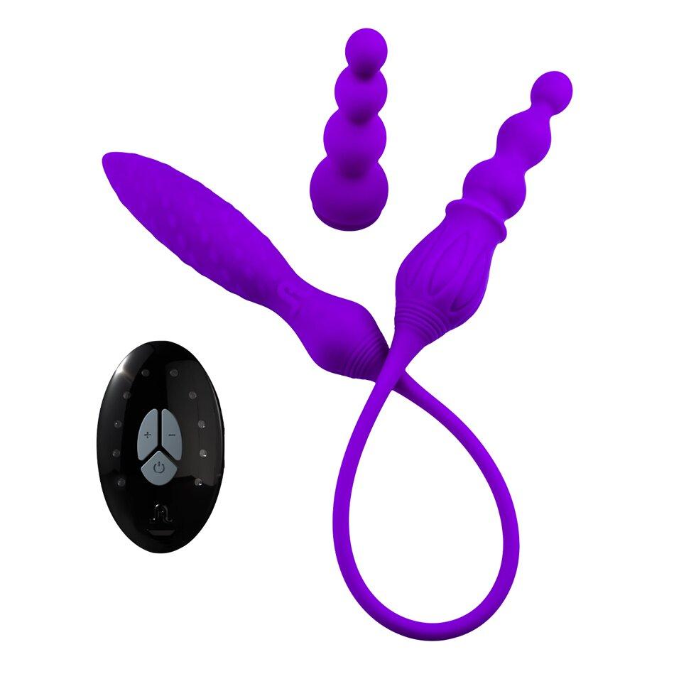 Двойной вибратор с пультом ДУ 2X от Adrien Lastic, фото 1