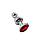 Анальный плаг Lollypop с красным кристаллом от WOOOMY (S: 8,5*2,8 СМ.), фото 2