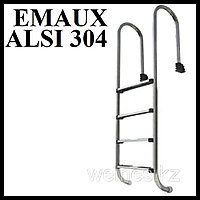 Лестница набортная Emaux NMU-415 для бассейнов (нержавеющая сталь ALSI 304, 4 ступени)