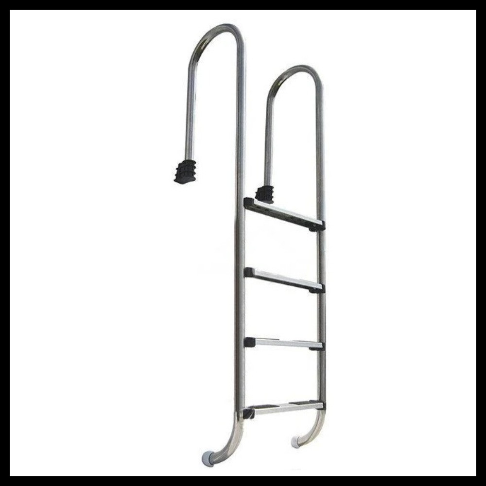 Лестница набортная для бассейнов SU-415 (нержавеющая сталь ALSI 304, 4 ступени), фото 1