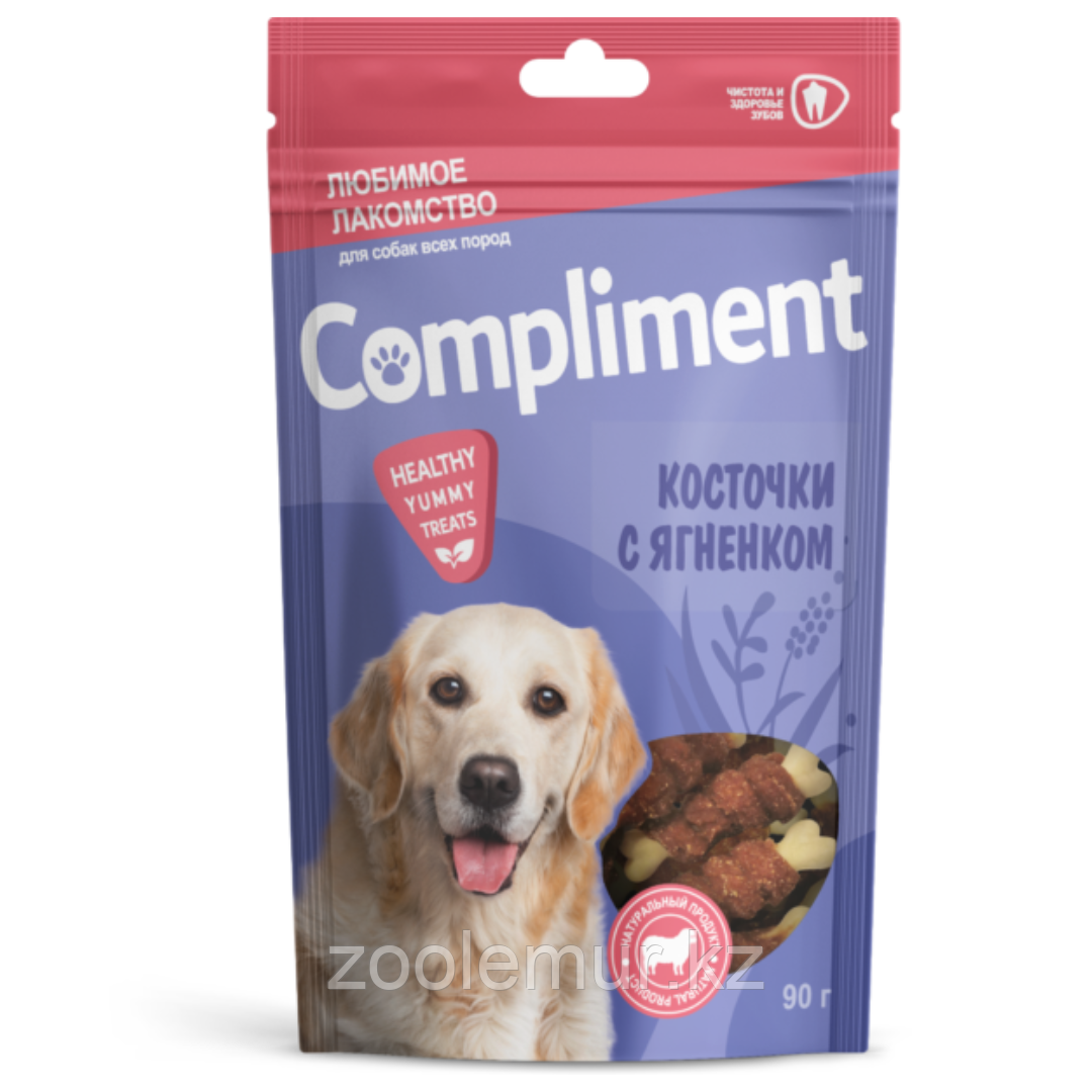COMPLIMENT Лакомство для собак всех пород Косточки с ягнёнком, 90 гр